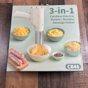 3-in-1 Cordless Electric Noodle Potato Sausage Maker CB46 Handheld Pasta Machine